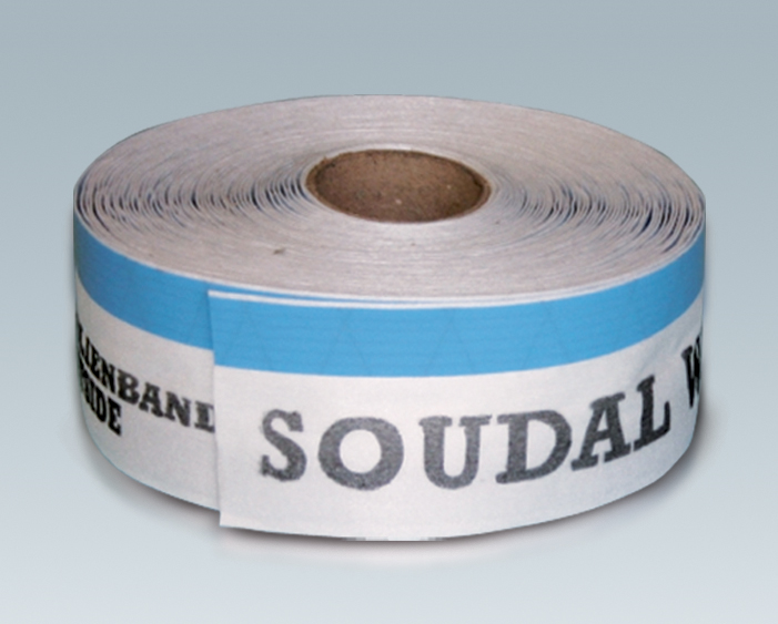 SOUDAL -  Nastro FOLIENBAND per esterno tenuta aria e acqua ed impermeabilita' vapore - col. BIANCO - lung. 30000 - spess. 0,5 - info 30 MT - note ARIA VAPORE USO ESTERNO